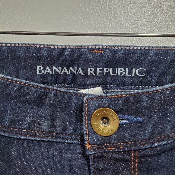 Banana Republic Women's Bootcut Indigo Dark Wash Mid-Rise Jeans EUC Sz 30 - Picture 4 of 12